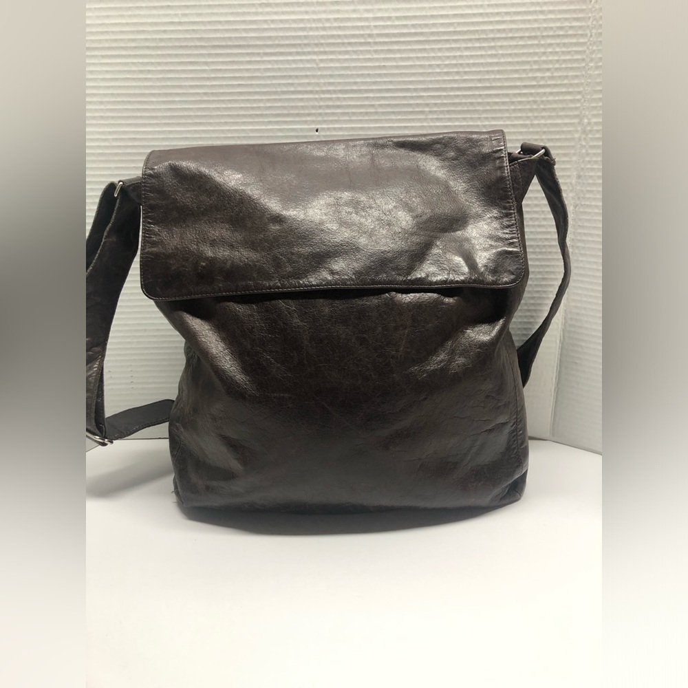RUDSAK Dark Brown Leather Hobo Shoulder Bag